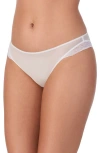 On Gossamer Luxe Lace Low Rise Bikini Briefs In White