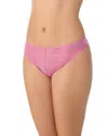 On Gossamer Luxe Lace Thong In Pinkberry