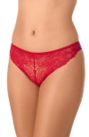 On Gossamer Luxe Lace Thong In Red