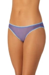 On Gossamer Mesh Bikini In Dark Royal Blues