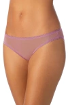 On Gossamer Gossamer Mesh Hip Bikini In Mauve Orchid