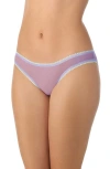 On Gossamer Mesh Hip Bikini In Paisley Purple