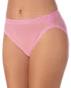 On Gossamer Mesh High-cut Briefs In Pink