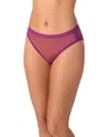 On Gossamer High Cut Briefs In Purple