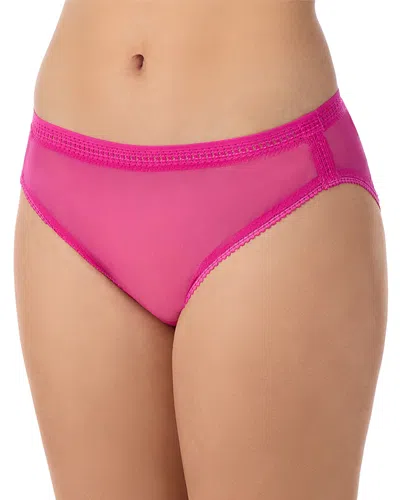On Gossamer Mesh High-cut Briefs In Pink