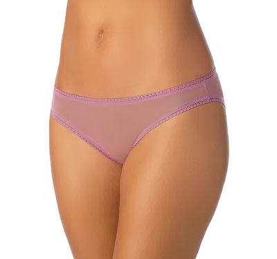 On Gossamer Gossamer Mesh Hip Bikini In Mauve Orchid