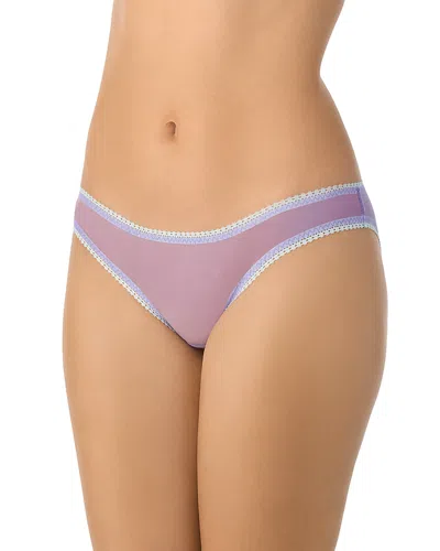 On Gossamer Mesh Hip Bikini In Paisley Purple