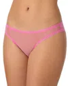 On Gossamer Mesh Hip Bikini In Pink Cosmos