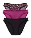 On Gossamer Mesh Hip Bikinis, Set Of 3