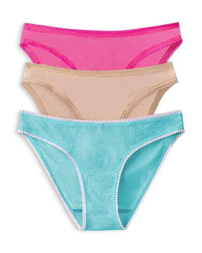 ON GOSSAMER MESH HIP BIKINIS, SET OF 3