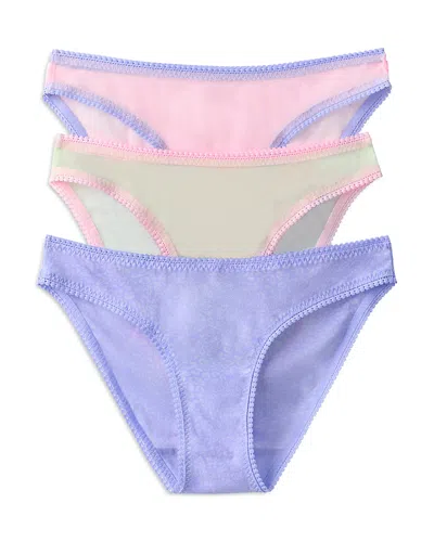 ON GOSSAMER MESH HIP BIKINIS, SET OF 3