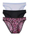 On Gossamer 3-pack Mesh Hip Bikinis In Multi