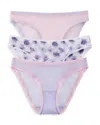 On Gossamer 3-pack Mesh Hip Bikinis In Pink