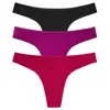 On Gossamer Ongossamer 3pk Hip-g Thong In Redhot,purpwine,black