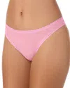 On Gossamer Mesh Hip G-string In Pink