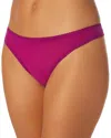 On Gossamer Mesh Hip G-string In Purple Wine