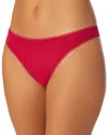 On Gossamer Mesh Hip G-string In Red Hot