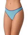 On Gossamer Mesh Hip G-string In Blue