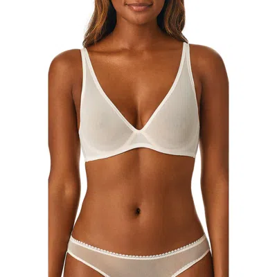 On Gossamer Ongossamer Unlined Underwire Bra In Mauve Chalk