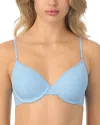 On Gossamer Next To Nothing Micro T-shirt Underwire Bra In Blue Skies