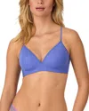 On Gossamer Next To Nothing Microfiber Wireless T-shirt Bra In Blue