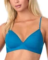 On Gossamer Next To Nothing Microfiber Wireless T-shirt Bra In Blue