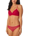 On Gossamer Next To Nothing Microfiber Wireless T-shirt Bra In Red Hot