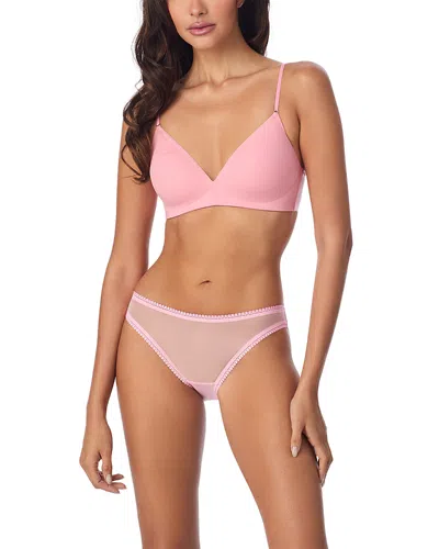 On Gossamer Next To Nothing Microfiber Wireless T-shirt Bra In Pink