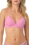 On Gossamer Next To Nothing Wireless Bra In Pink