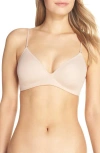 On Gossamer Next To Nothing Wireless Bra In Champagne