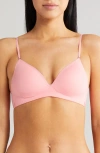 On Gossamer Next To Nothing Wireless Bra In Sunset Rose