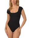 On Gossamer Cabana Rib Bodysuit In Black