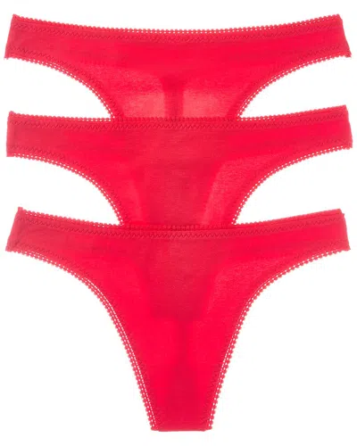 On Gossamer Ongossamer 3pk Cabana Hip-g Thong In Pink
