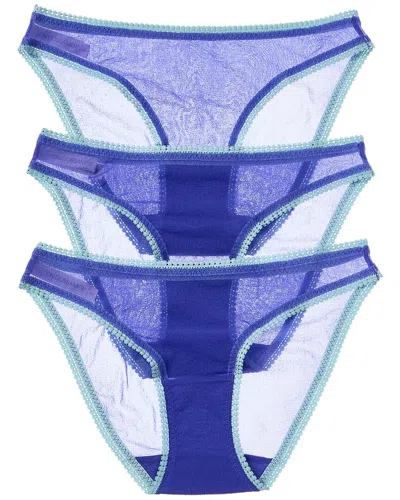 On Gossamer Ongossamer 3pk Hip Bikini In Blue