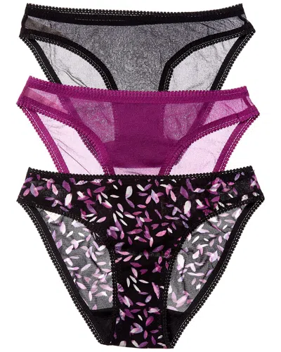 On Gossamer Ongossamer 3pk Hip Bikini In Animal Print