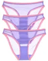 On Gossamer Ongossamer 3pk Hip Bikini In Purple