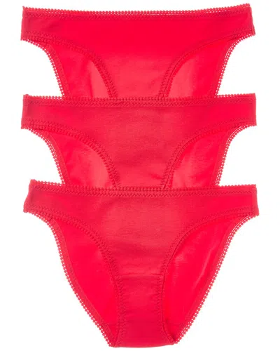 On Gossamer Ongossamer 3pk Hip Bikini In Red
