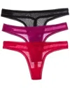 On Gossamer Ongossamer 3pk Hip-g Thong In Red