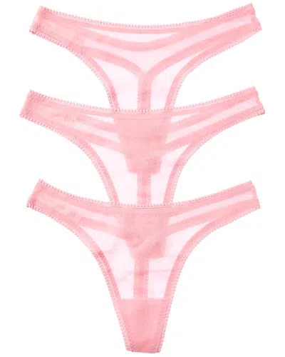 On Gossamer Ongossamer 3pk Hip-g Thong In Pink