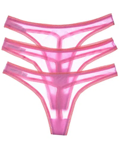 On Gossamer Ongossamer 3pk Hip-g Thong In Pink