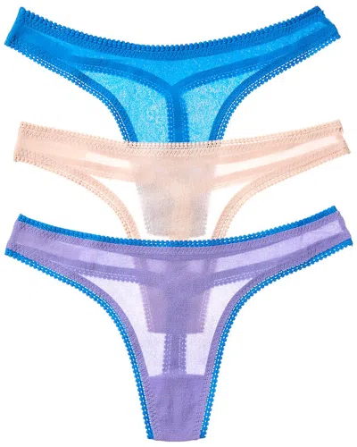 On Gossamer Ongossamer 3pk Mesh Hip G Thong In Multi