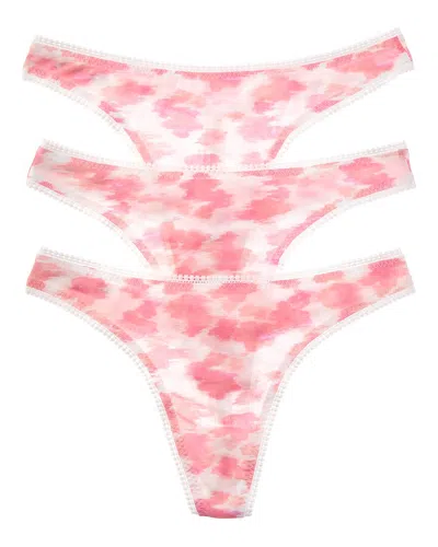 On Gossamer Ongossamer 3pk Multi Mesh Print Thong