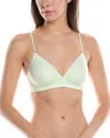 On Gossamer Next To Nothing Microfiber Wireless T-shirt Bra In Green