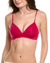 On Gossamer Ongossamer Next To Nothing Micro Wireless Bra In Red