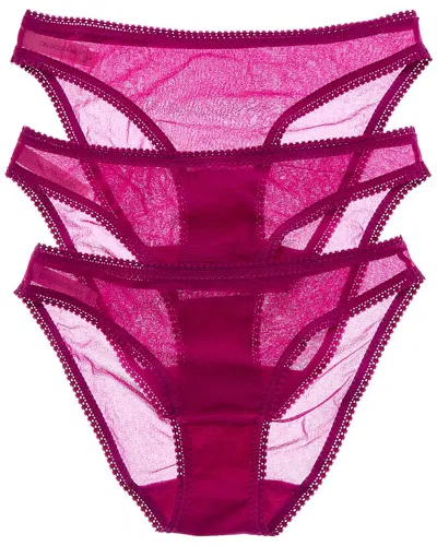 On Gossamer Ongossamer Set Of 3 Bikini In Purple