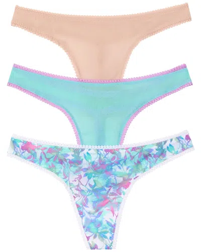 ON GOSSAMER ONGOSSAMER SET OF 3 HIP MESH THONG