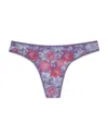 On Gossamer Printed Hipster Thong In Sketchbook Floral