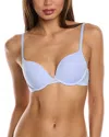On Gossamer Sleek Micro Lace Underwire Convertible Push-up Bra In Purple