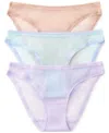 On Gossamer 3-pack Mesh Hip Bikinis In Multi