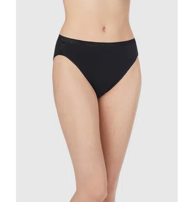 On Gossamer Women's Cabana Cotton Hip Boyshort Underwear 024304 In Black